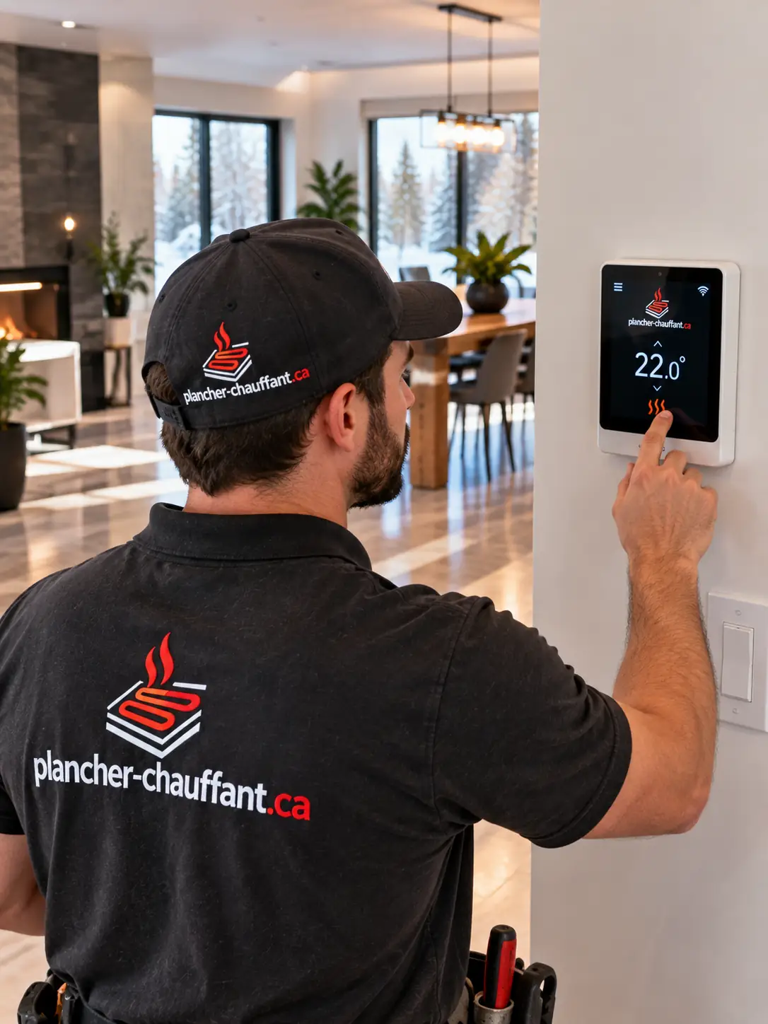 Réglage d'un thermostat de plancher chauffant